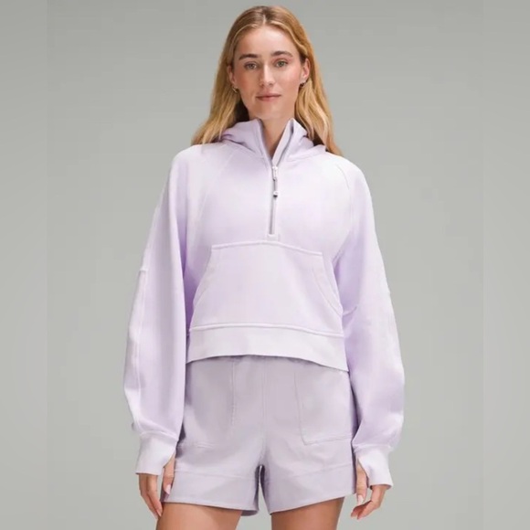 🆕 Lululemon Scuba Oversized Half Zip Hoodie Dye - Mineral Dye Purple Cosmos - Picture 1 of 9